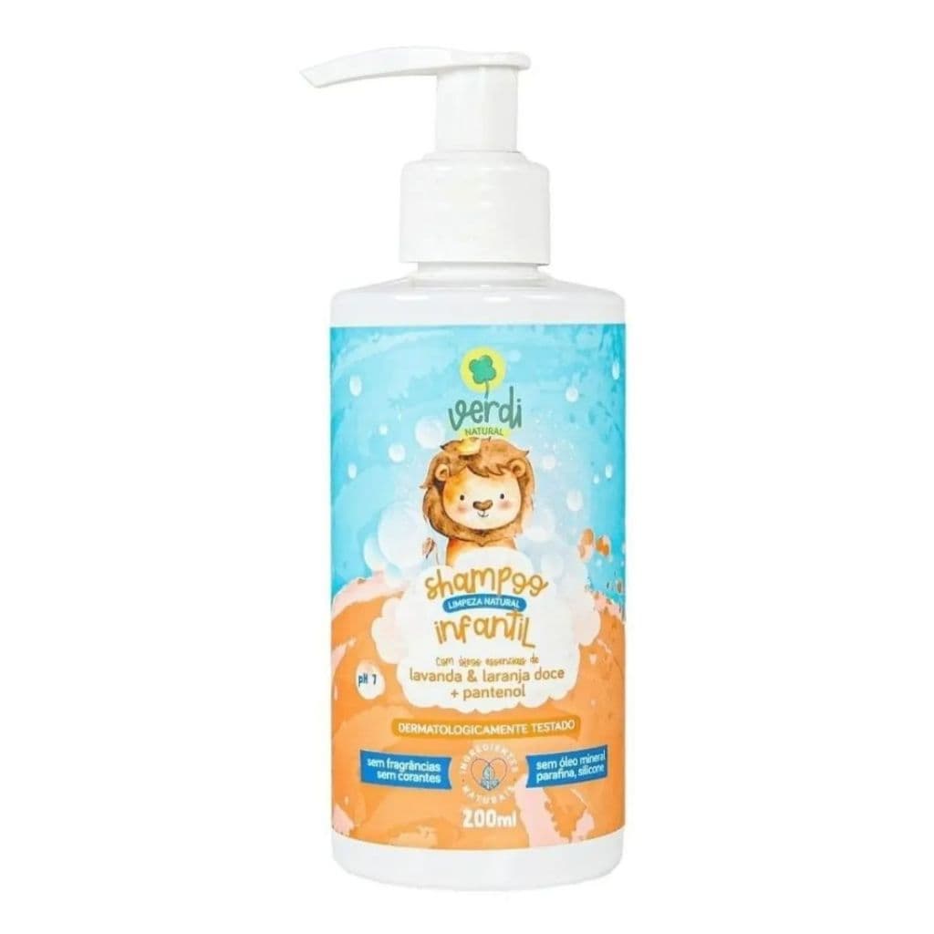 Shampoo Infantil Bebe Lavanda E Laranja Doce Verdi Natural