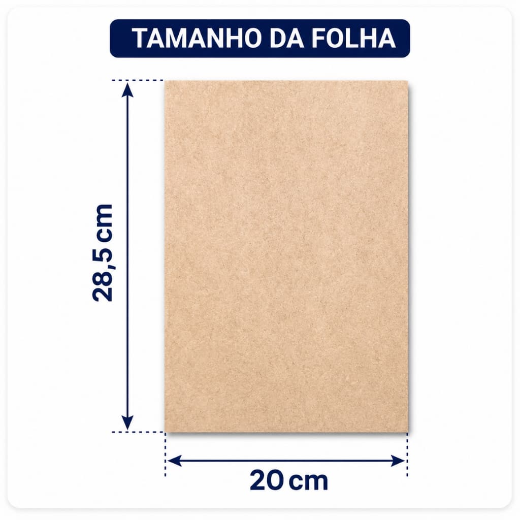 Kit 10 Unidades De Placa de MDF Cru 28,5cm x 20cmx 3mm Quadro Chapa Multiuso Retangular