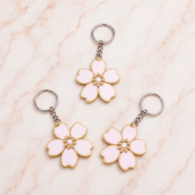 Chaveiro flor de cerejeira Kit com 3 chaveiros flor de cerejeira lembrancinha 3d
