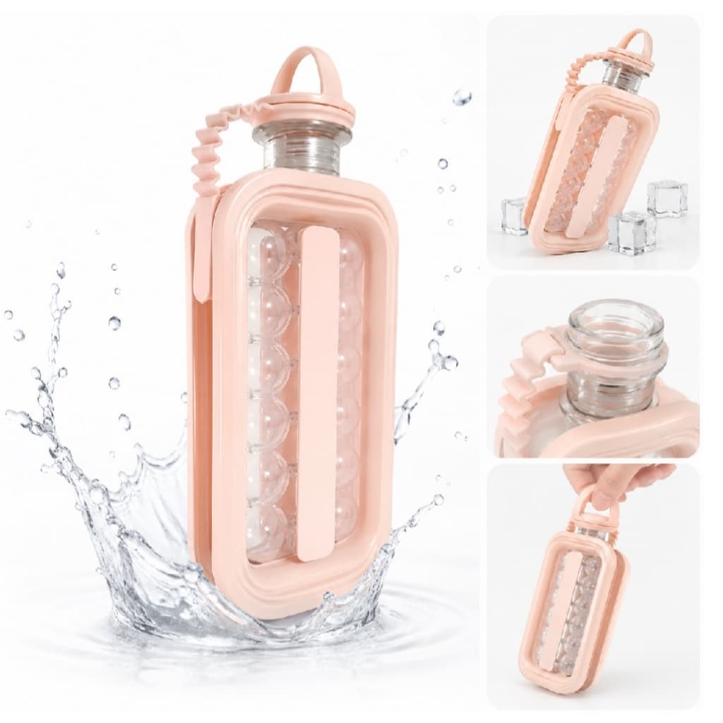 Forma Gelo 12 Esferas Alca Transporte Silicone Flexivel Pratica Rosé