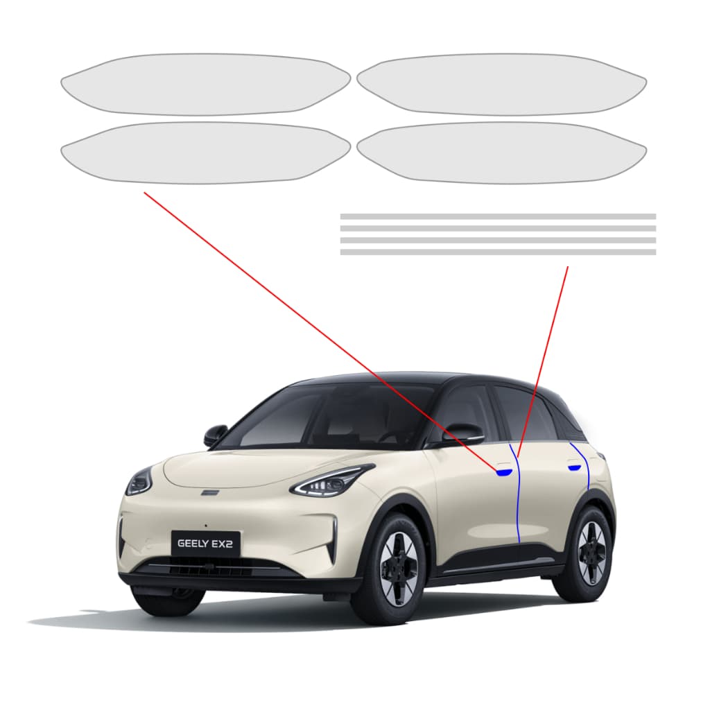 Protetor De Maçaneta E Quina Geely EX2 Ppf Anti Risco