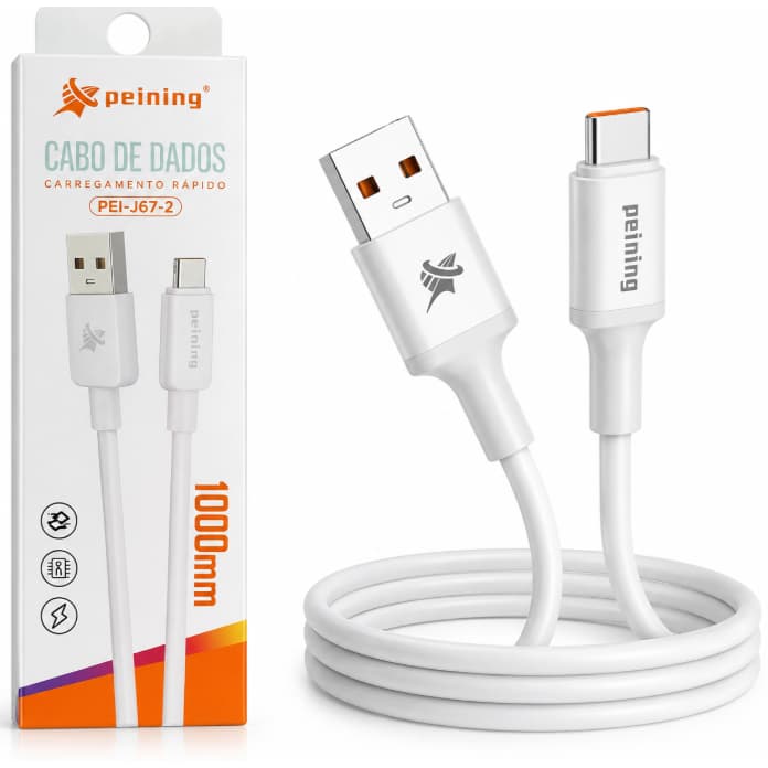 Cabo de Dados e Carregamento Tipo-C para Android 6A Turbo 1 Metro