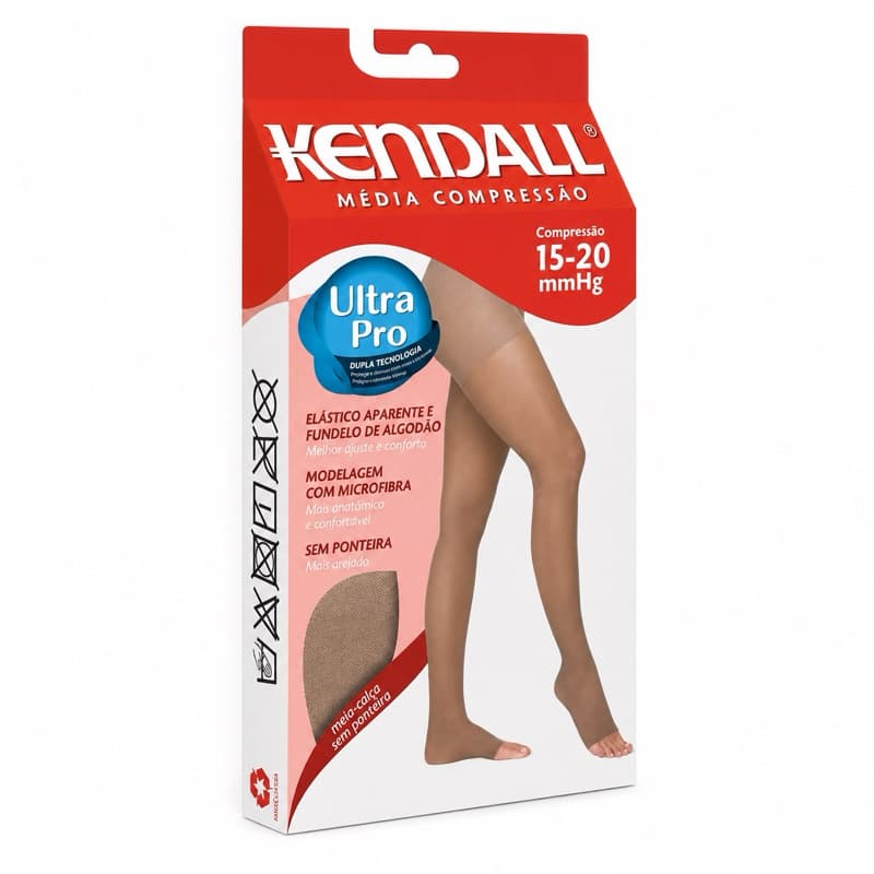 Meia Calça Kendall Média Compressão Com Ponteira 15-20MmHg Mel