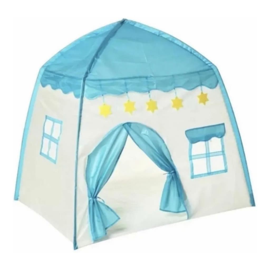Barraca Infantil Tenda Flor Rosa e Azul Estrela Grande 1,3M Presente Menina e Menino