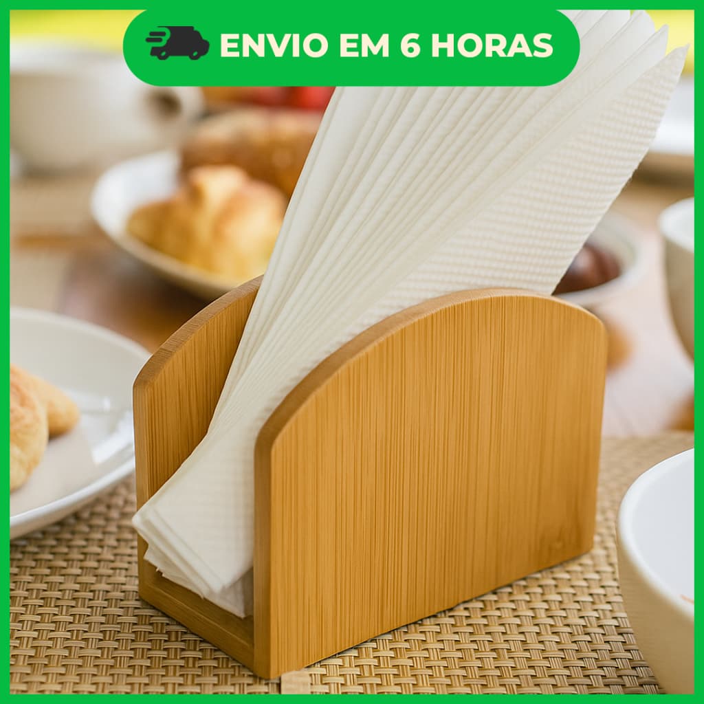 Porta Guardanapo de Bambu - Cozinha Gourmet