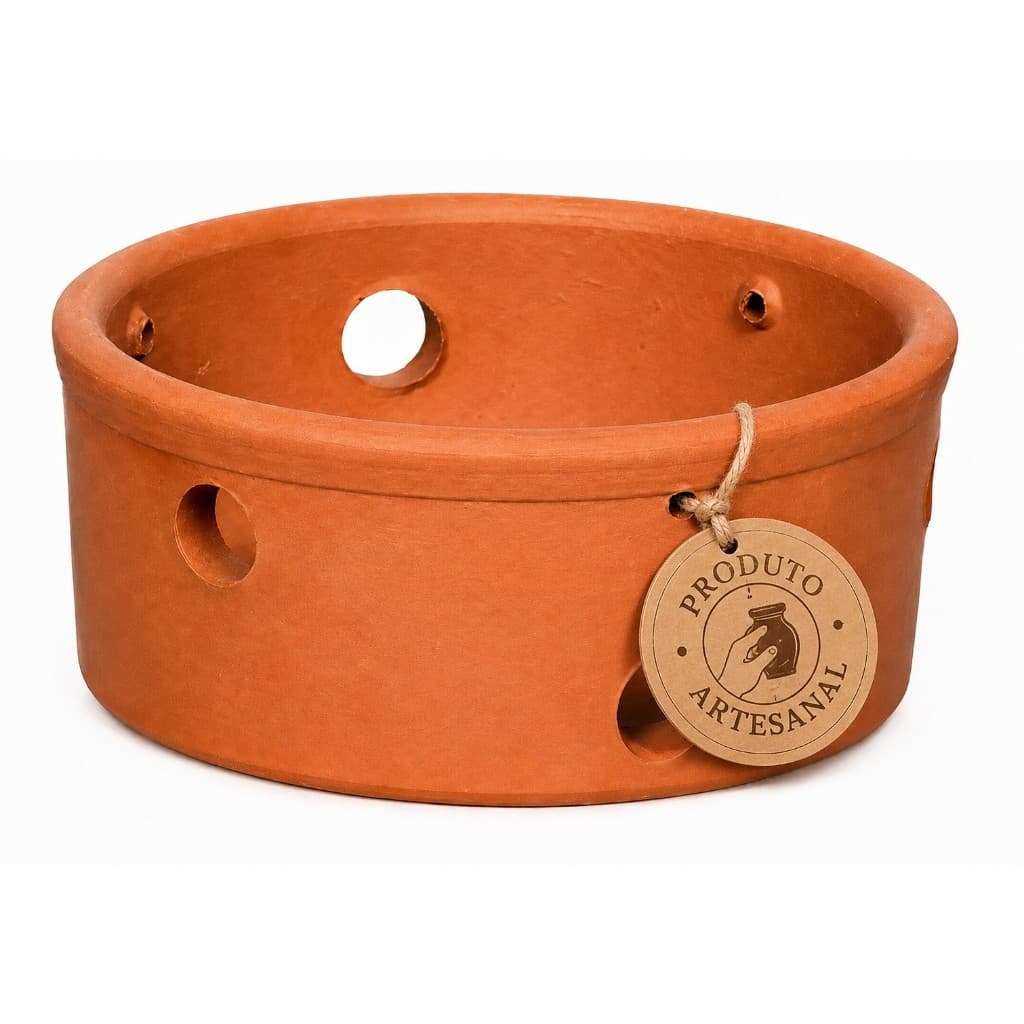 Vaso de Barro Furado para Orquídea em Cerâmica Artesanal Cachepô Decorativo Jardim e Plantas