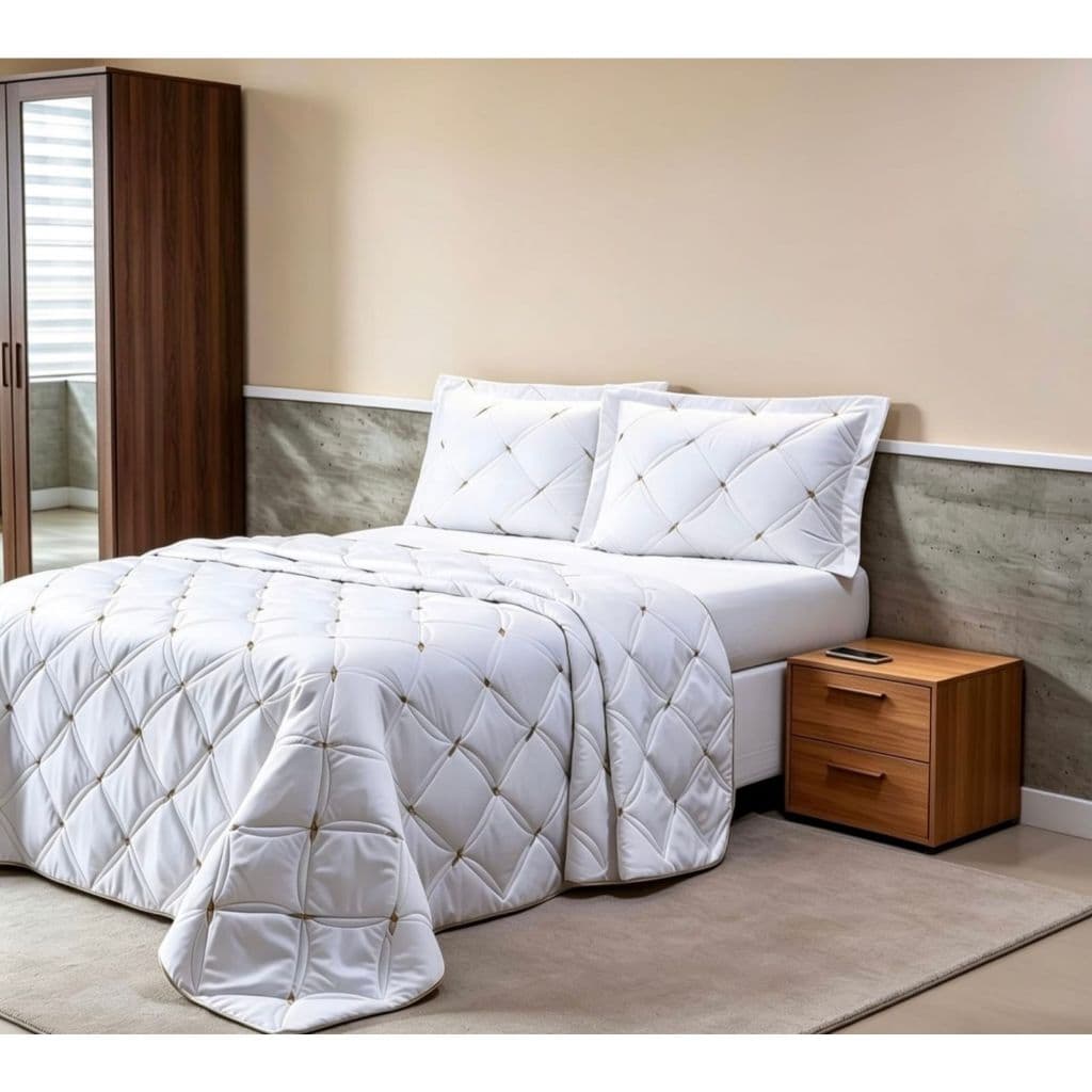 Cobre Leito Micro Percal Luxo Premium Casal e Queen 3 peças, super macio e Elegante!!!