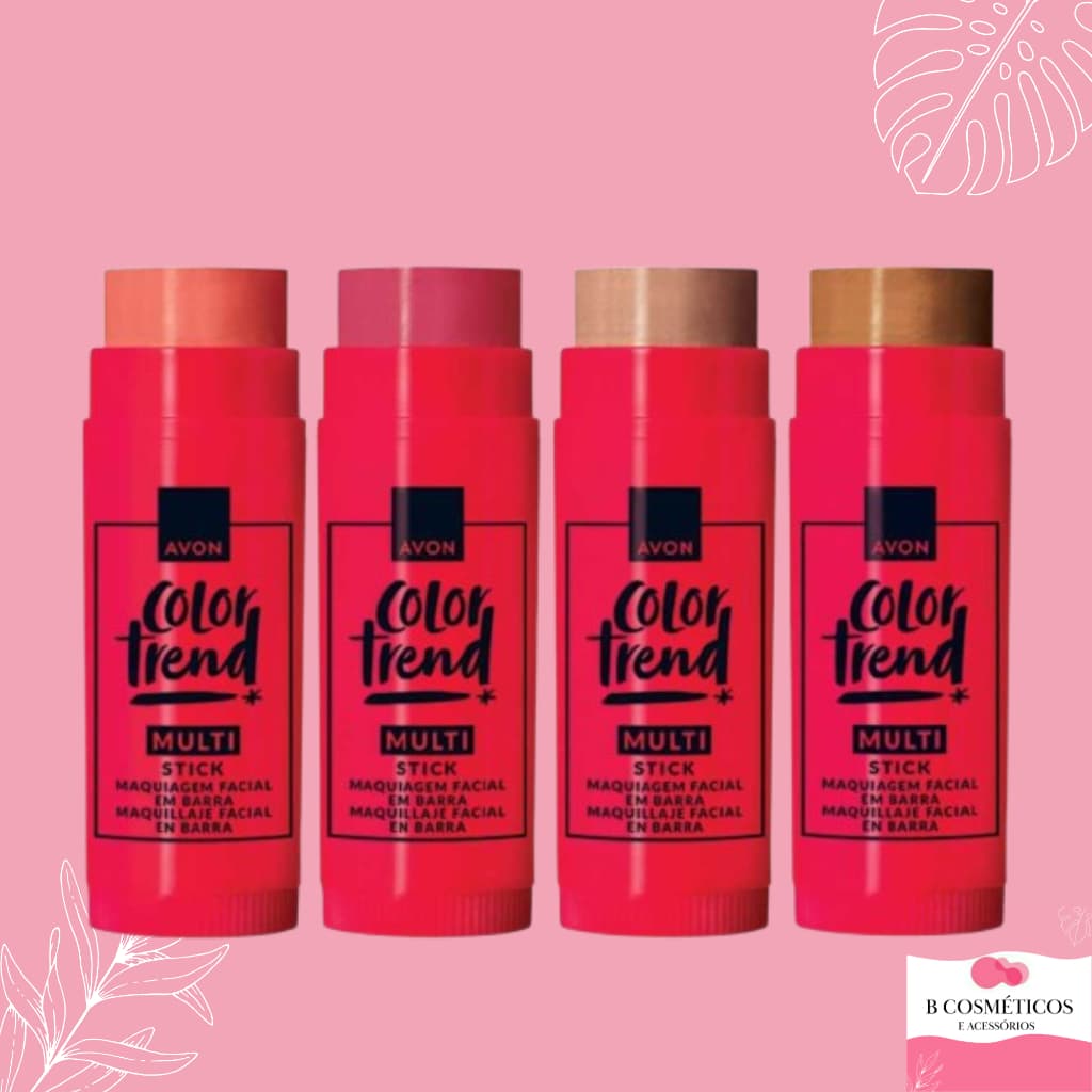 BLUSH/ILUMINADOR CREMOSO 3 EM 1 Multi Stick Color Trend