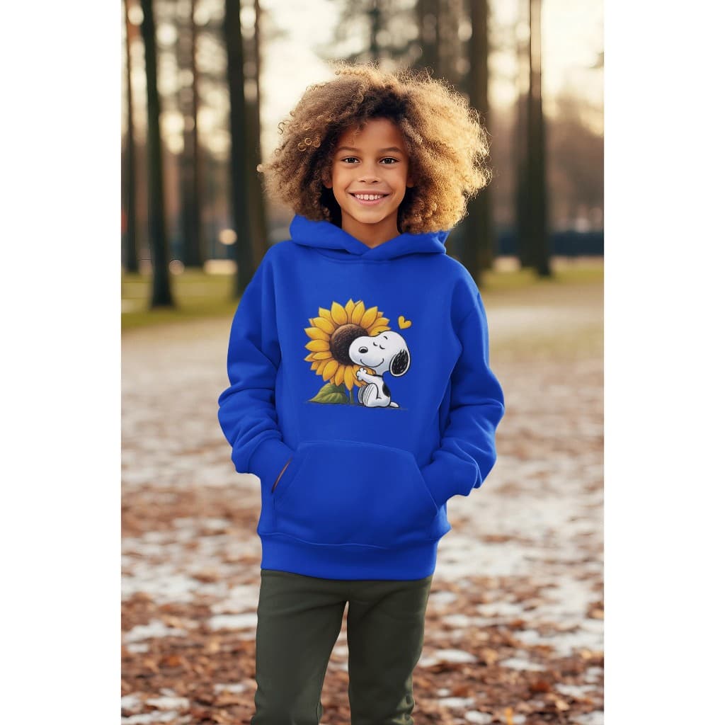Moletom Infantil Snoopy Girassol Azul Com Capuz Moletom Infantil Menino Moletom Infantil Menina