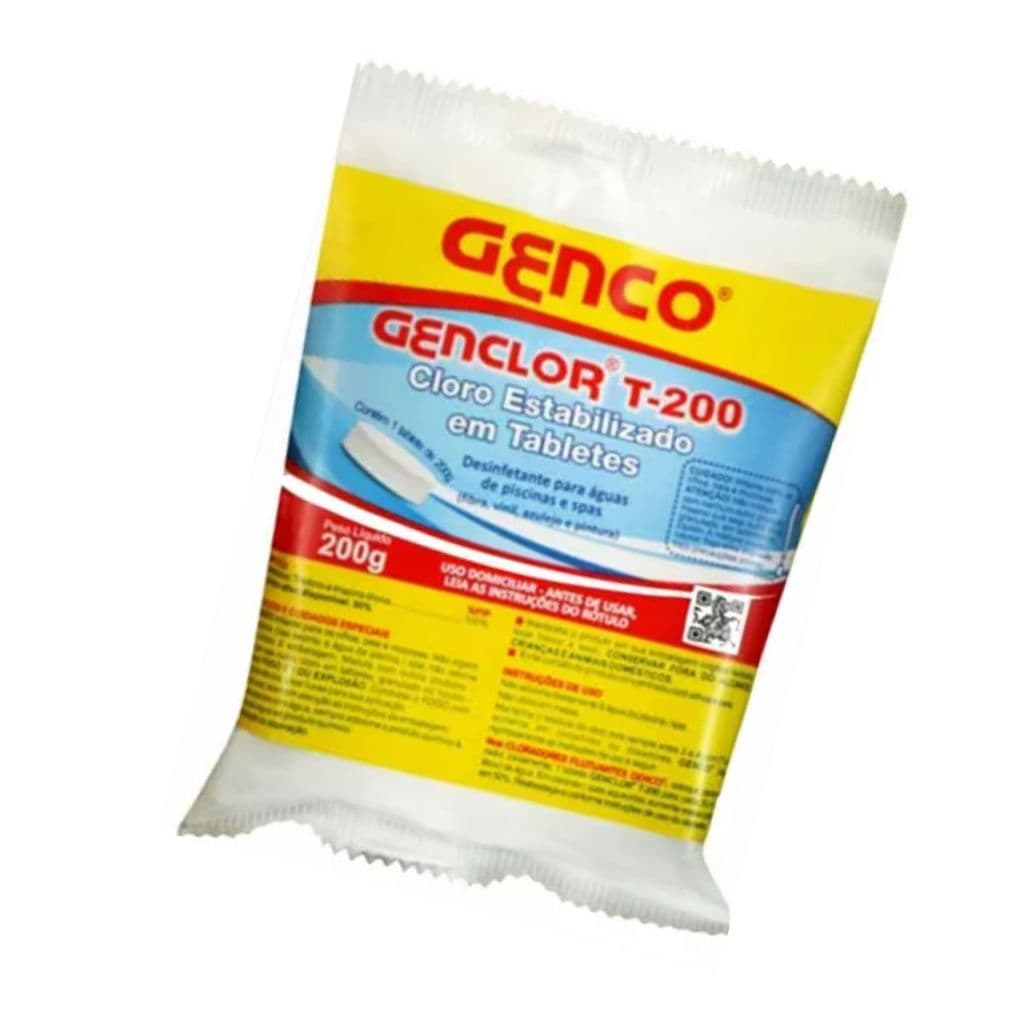 Pastilha Cloro Genclor T200 Genco Concentrado 90% Ativo 200g