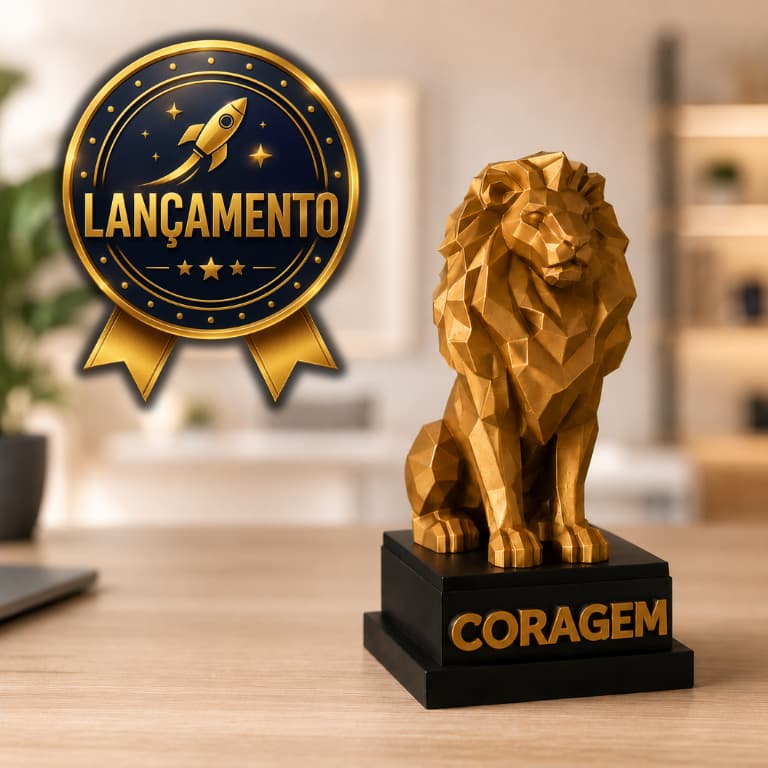 Escultura Decorativa Premium para Escritório | Motivacional | Impressão 3D | Presente Sofisticado