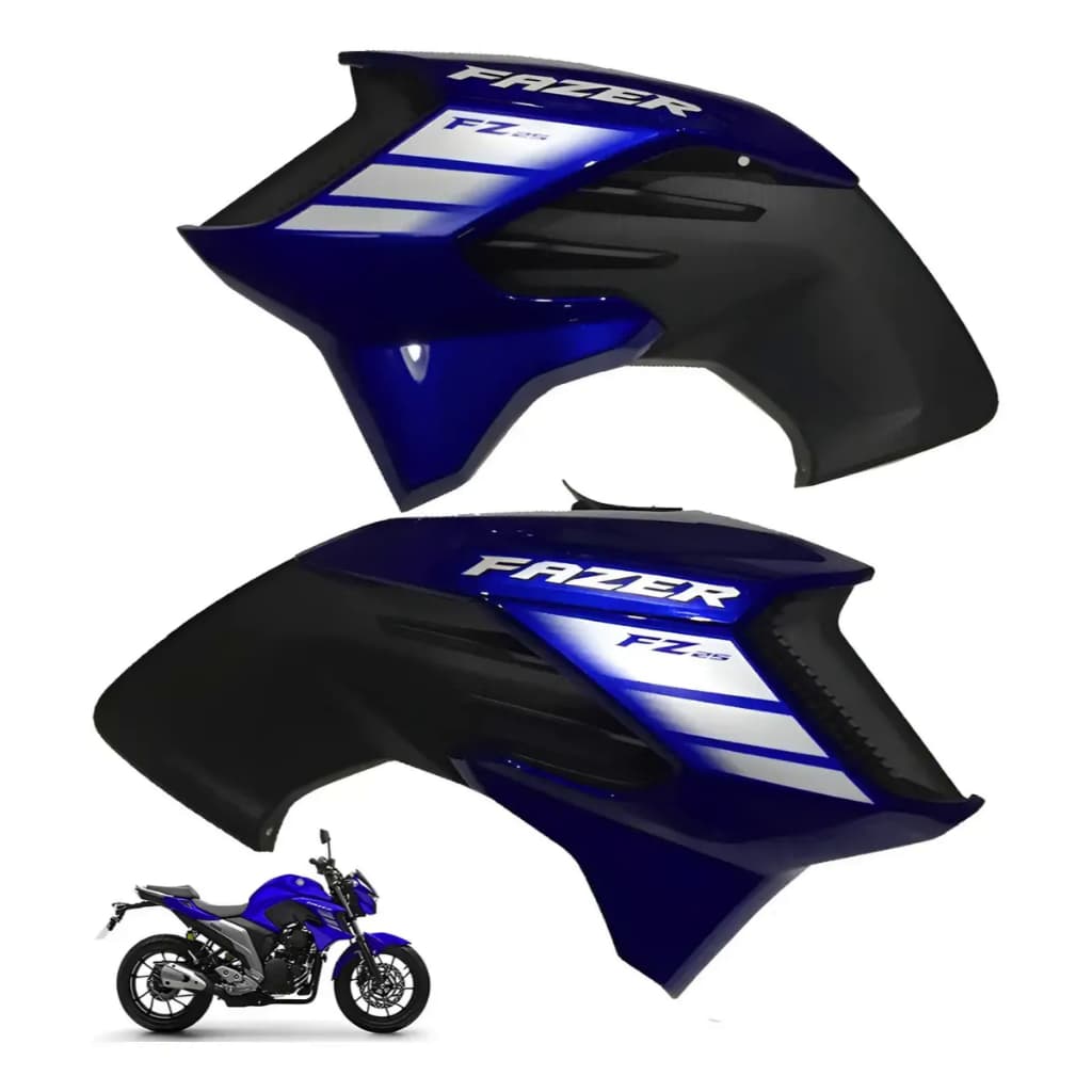 Aba Carenagem Do Tanque Completa Fazer 250 Azul2018 2022