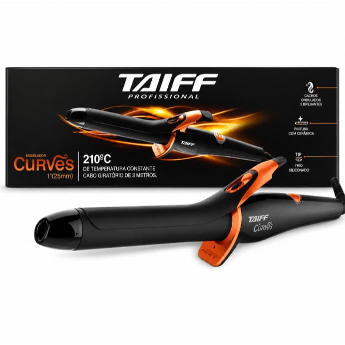 Modelador De Cachos Taiff Curves 25mm Profissional Bivolt 210°C Original