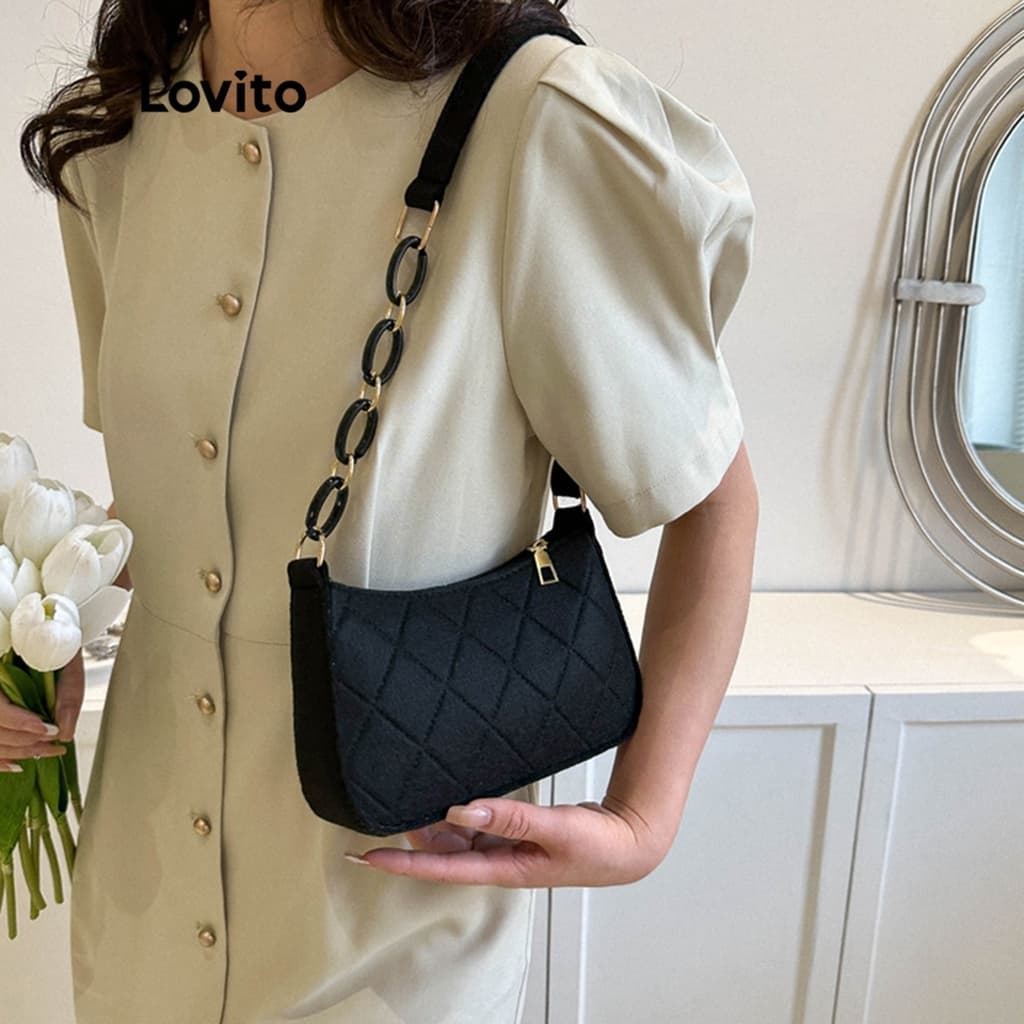 Bolsa de Ombro Pequena com Corrente para Mulheres