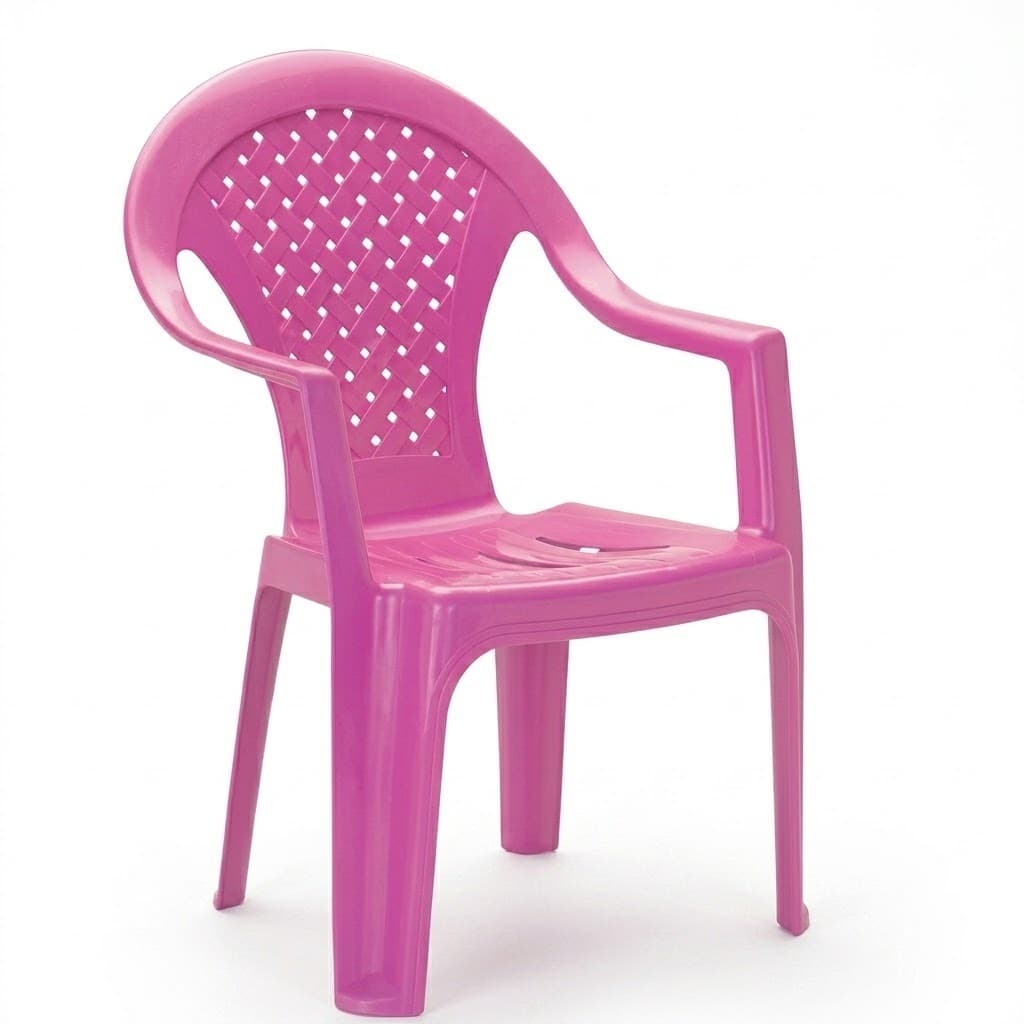 Cadeira Cadeirinha Infantil Rosa design moderno Empilhável economiza espaço quarto ou sala - Perfeito Para Brincar