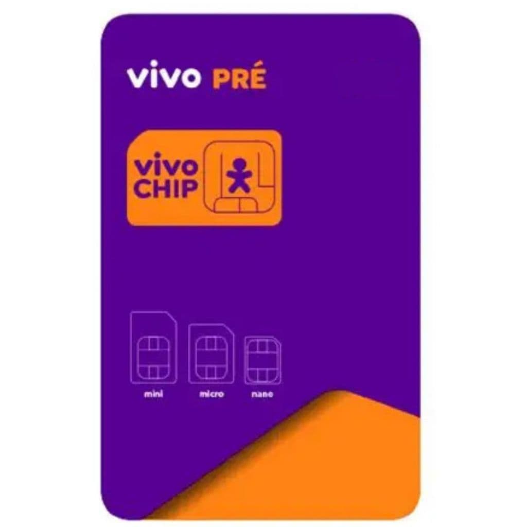 Vivo Chip 4g Pré Ativa Qualquer Ddd Do Brasil 011 Ao 99 Tamanho do cartão SIM 3 em 1