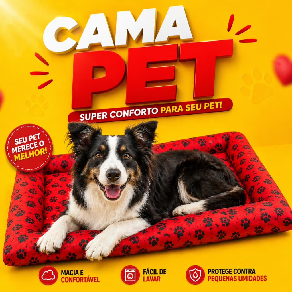 Cama Pet Cachorro e Gato Lavável Confortável Impermeável Macia Tam P Ao GG
