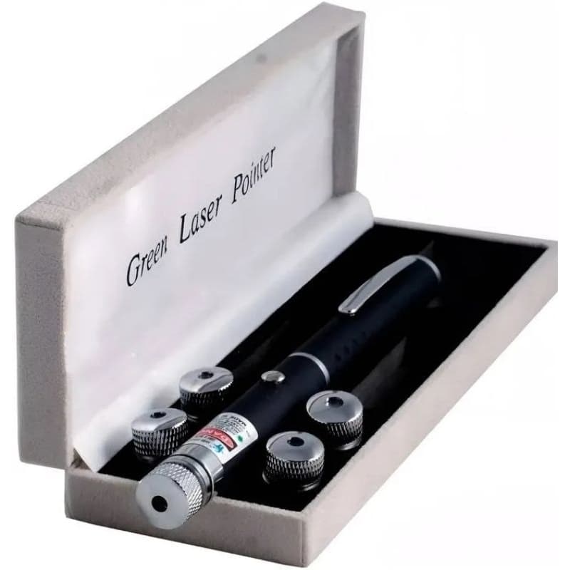 Caneta Laser Verde com Bateria Recarregável e Chave de Segurança