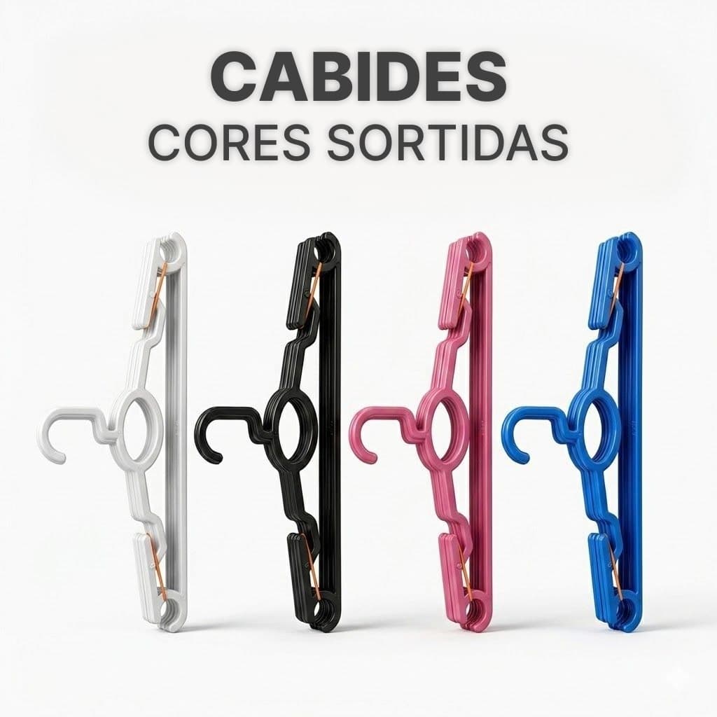 Cabides Infantil Cores Sortidas Plástico Reforçado