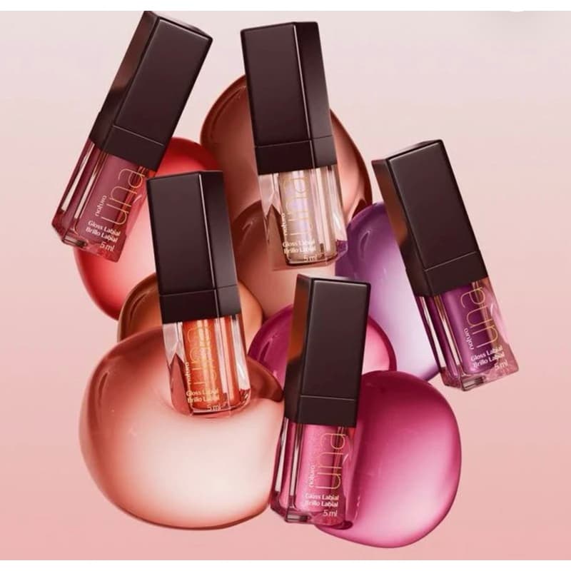 Gloss Labial Hidratação Ativa Natura Una 5ml Ácido Hialurônico Brilho Intenso Efeito Volume
