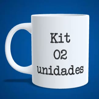 Kit 2 canecas cerâmica 325ML personalizadas - Escolha Entre Nossas Artes ou Envie a Sua