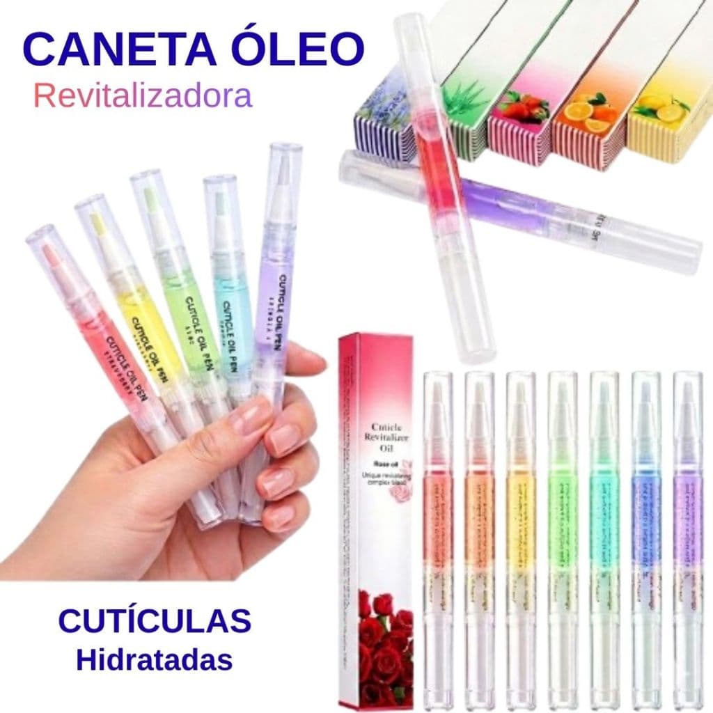 Kit 3/6 Caneta Óleo Hidratante Cutículas Revitalizador De Unha Sabor Fragrância Flores e Frutas Unhas