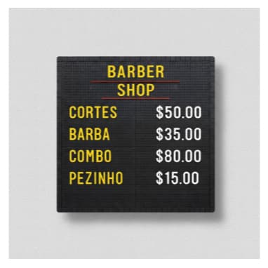 Quadro Painel Tabela De Preços 30x30 Com Letras Removíveis