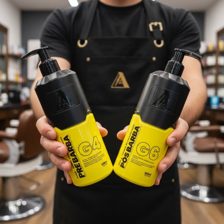 Combo Alfa Looks G4 Pré-Barba 350ml + G6 Pós-Barba 350ml – Cuidado Completo
