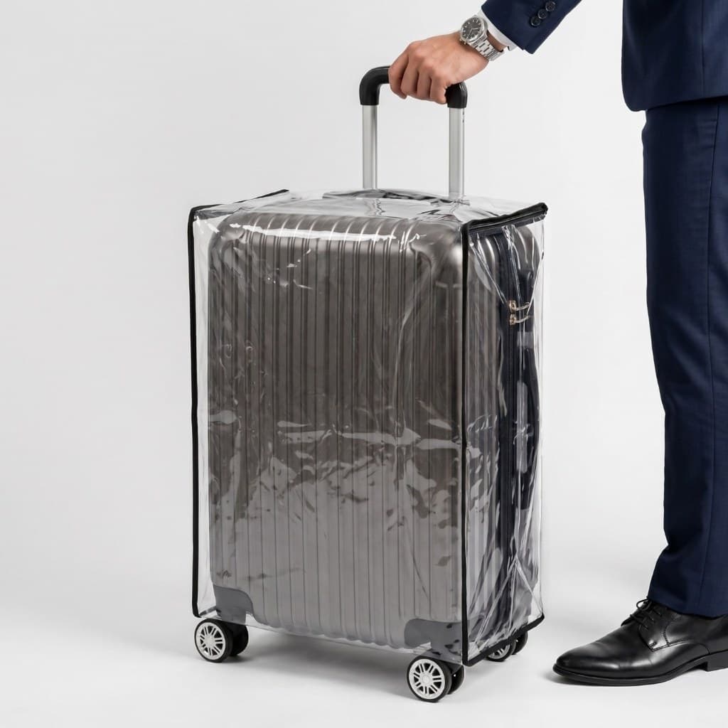 Capa Para Mala De Viagem 10 KL Transparente Com Zíper