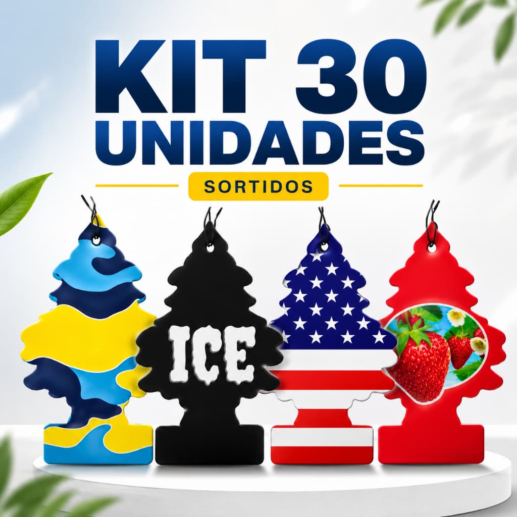 Kit 30 Cheirinhos para Carro Pinheiro Aromatizante Automotivo Longa Duração Perfume Custo Benefício