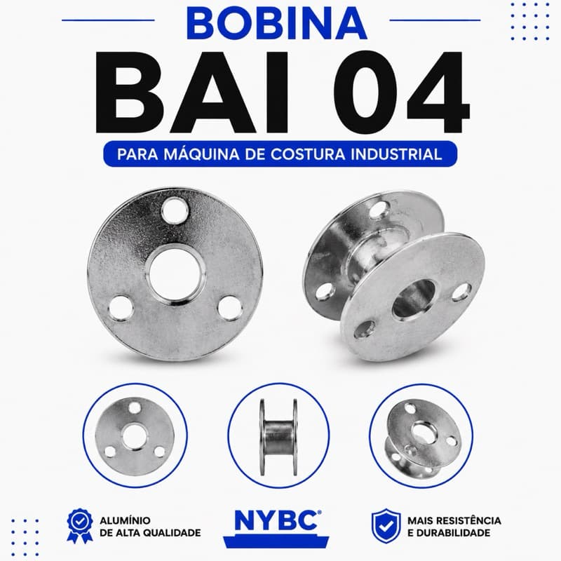 Bobina BAI 04 Para Máquina De Costura Industrial Reta