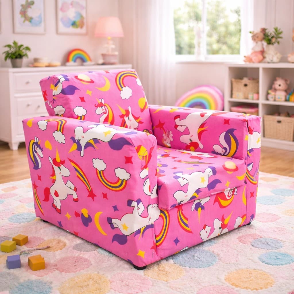 Sofá Infantil Estofada Criança Macia Quarto Infantil Brinquedoteca Confortável