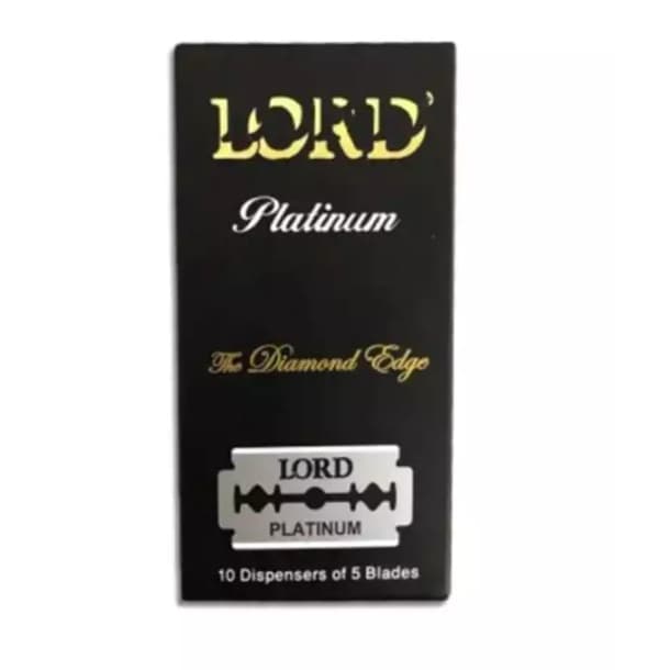 Lâmina Inox Barbear Barba Platinum Lord Lamina C/ 50un Black