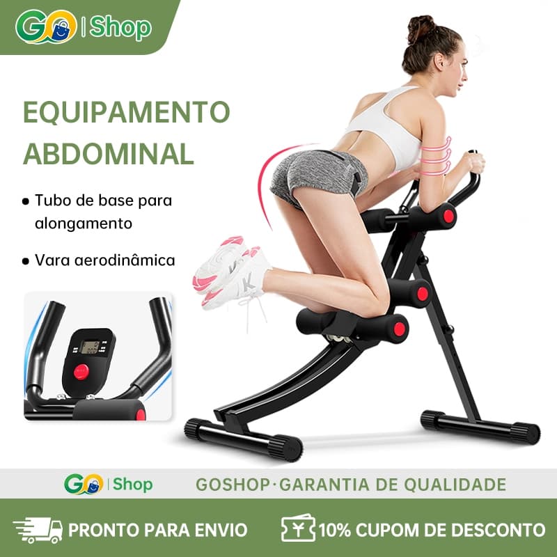 Aparelho Dobrável Para Exercícios Abdominais Com Visor De Smartwatch