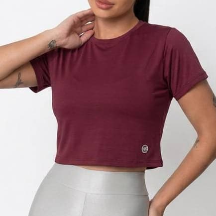 Cropped Feminino Dry Fit Furadinho Confortável Fitness Manga Curta Treino Musculação Fitness