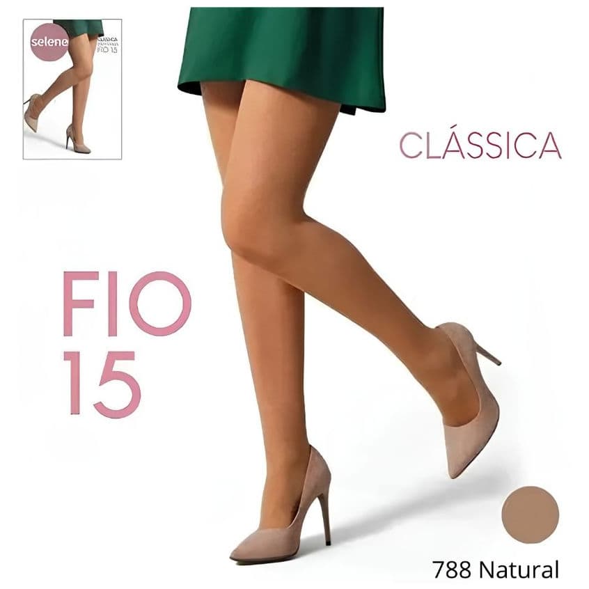 Meia Calça Fio 15 Clássica Selene ORIGINAL  Poliamida Sem Costura