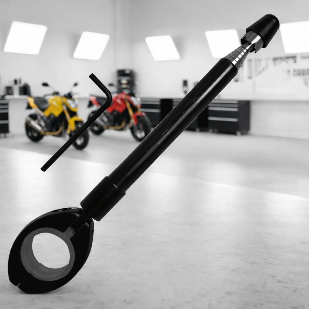 Antena Corta Pipa Retrátil em Aço Inox para Moto – Anti Cerol com 6 Estágios e Fixação no Guidão 527