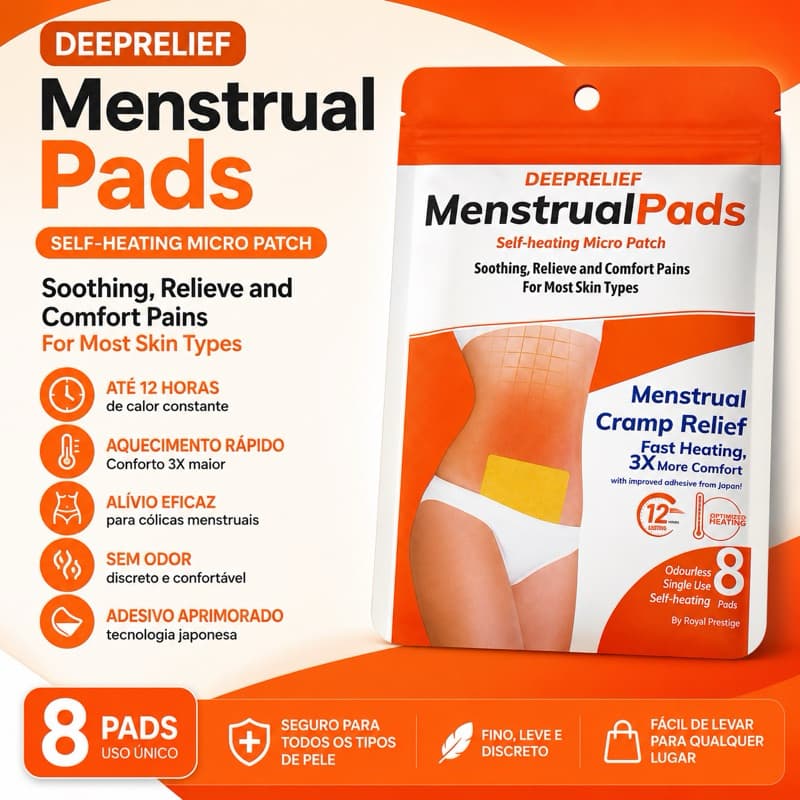 Adesivo Térmico Para Conforto Feminino Até 12h | Patch Térmico Autoaquecimento | MenstrualPads