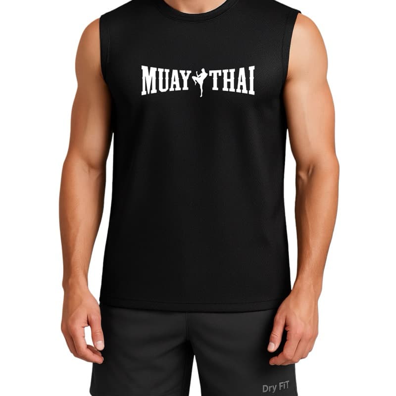 Regata Machão Muay Thai Dry Fit Academia Camiseta MMA Arte Marcial Treino Masculina