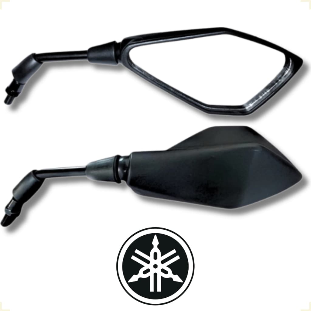 Retrovisor Z400 Para Moto Yamaha Rosca 10mm Par Preto Fosco Haste Curta Esportivo Alta Qualidade