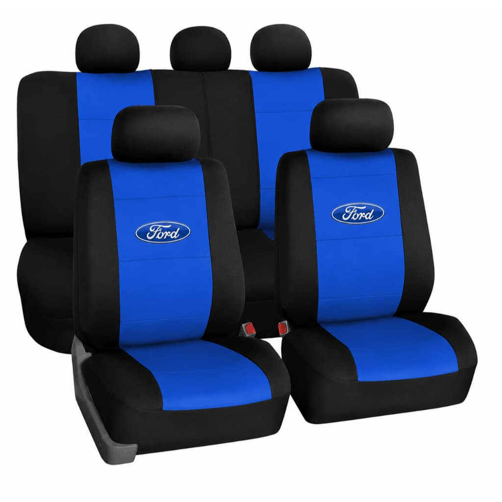 Capa Banco Carro Azul Couro Sintético Ford Ka Fiesta Focus Ecosport