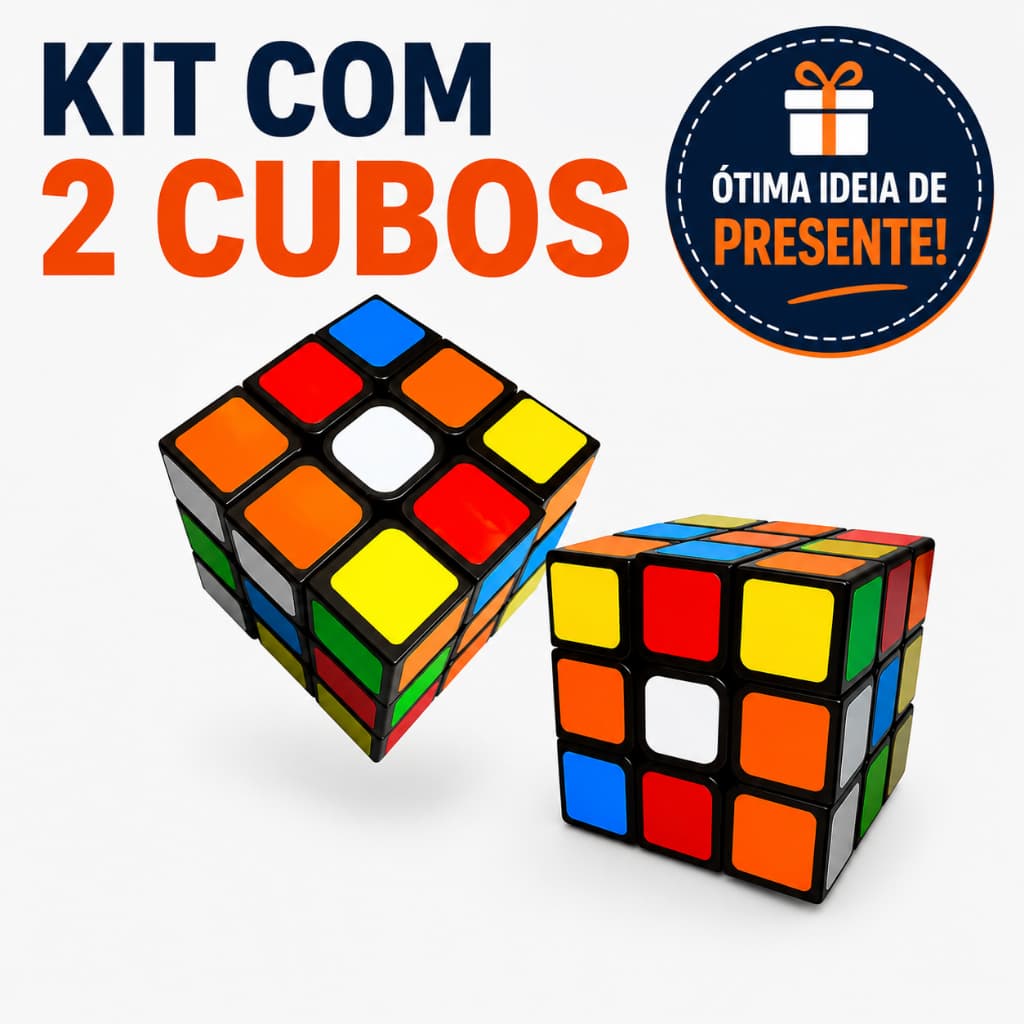 Kit 2 Cubo Mágico 5x5x5 | Quebra-Cabeça Anti Estresse e Raciocínio Lógico | Presente Lembrancinha