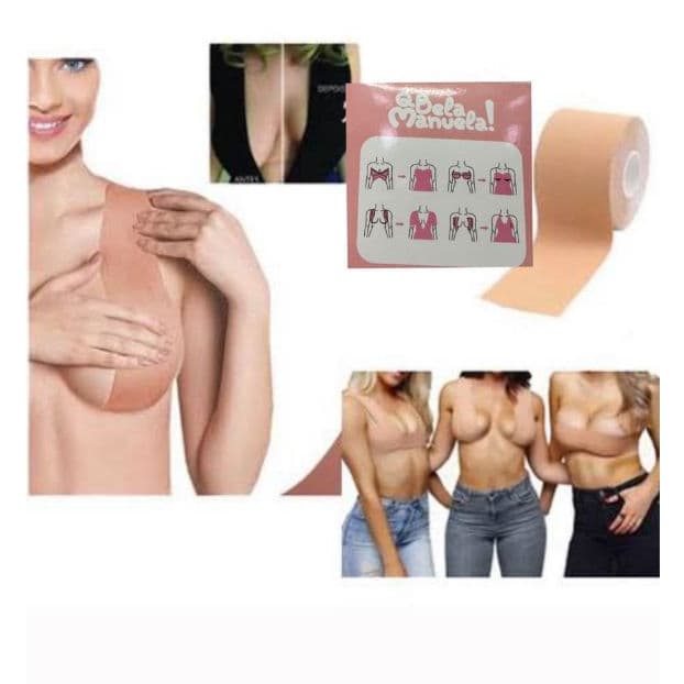 Fita Levanta Seios Sutiã Mama Rolo 5m - Boob Tape