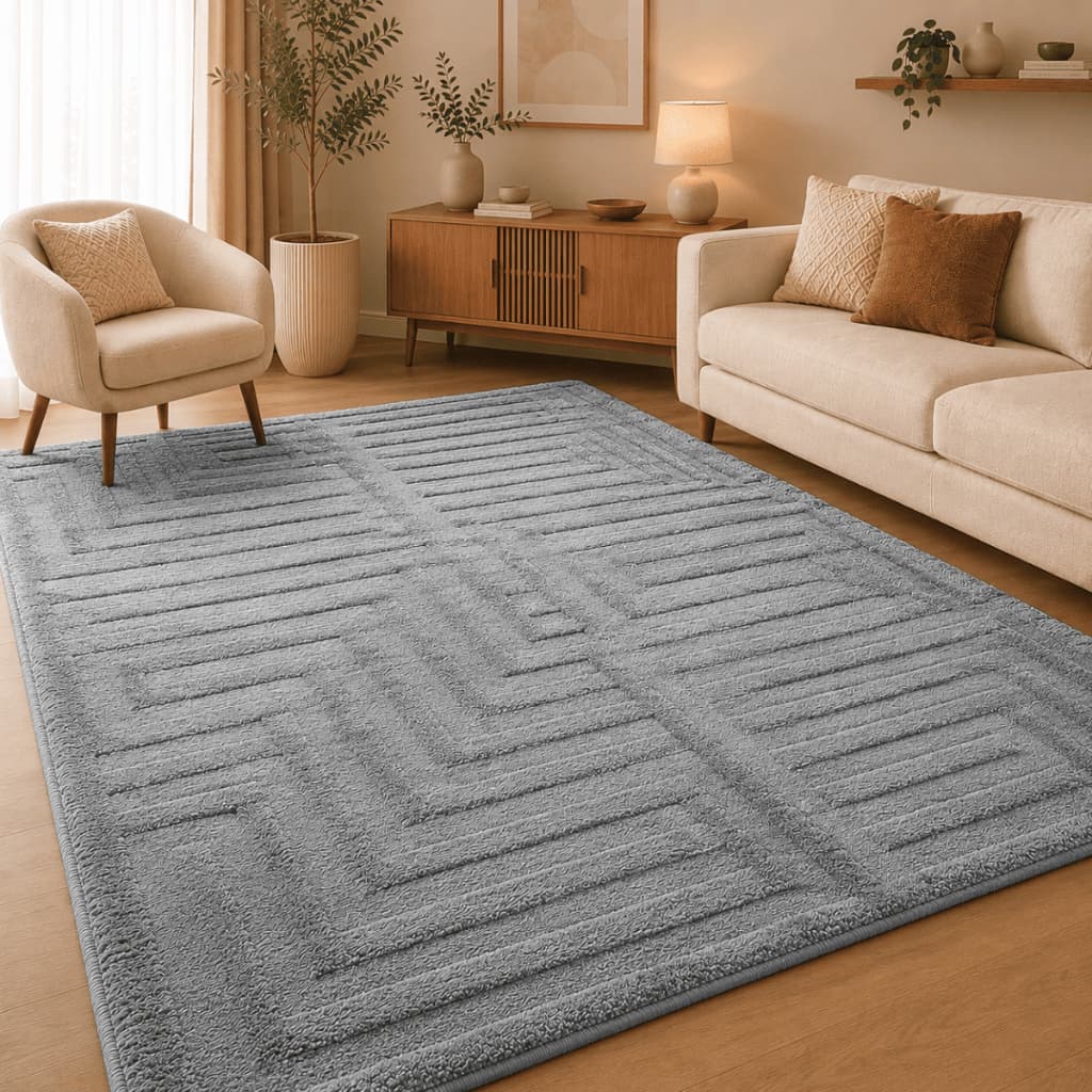 Tapete Sala Quarto Luxo Roma 1,00x1,50m Antiderrapante Macio