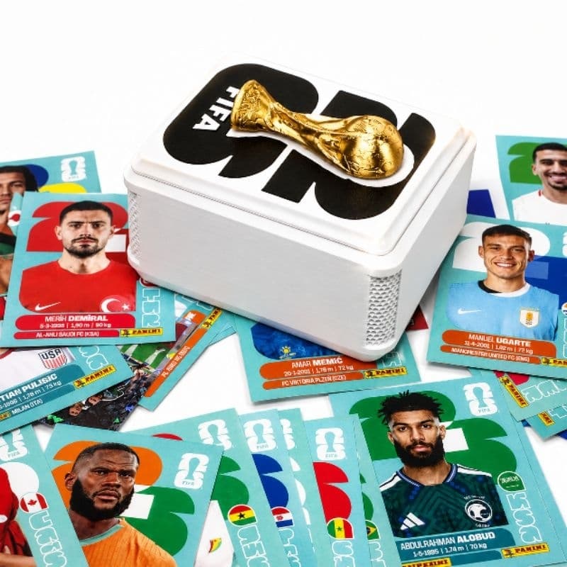 caixa porta figurinhas do álbum da copa do mundo 2026 premium
