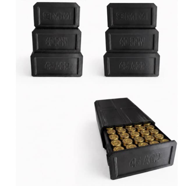 Caixa organizadora de munições/projéteis 3D-  38SPL 357MAG 380ACP 9mm .40 45ACP 44MAG Porta munição/projéteis   3D
