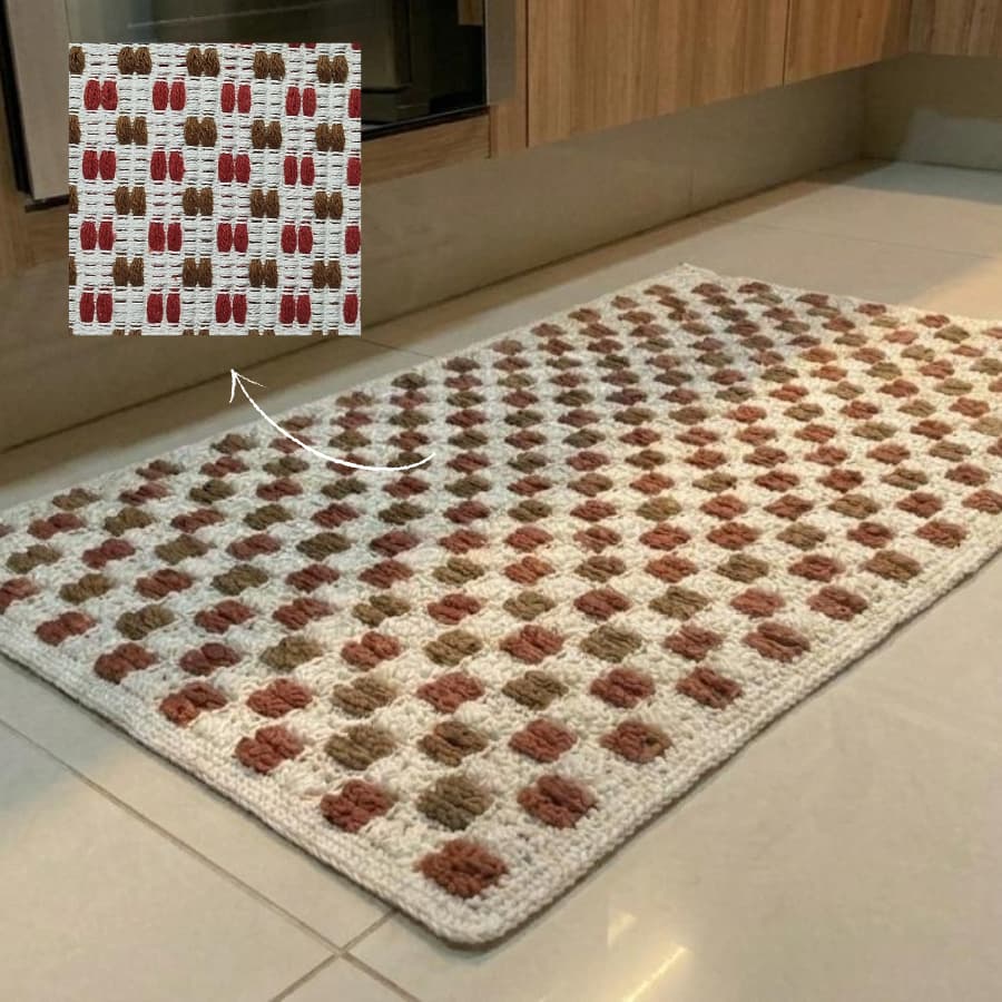 Tapete Pilão Premium 45x70 em Algodão Resistente Confortável e Sofisticado