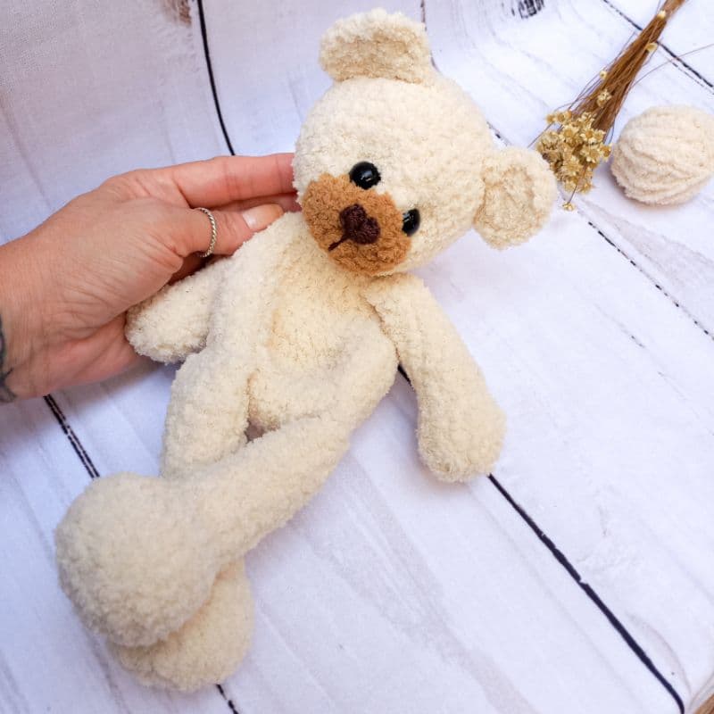 Naninha Urso em Crochê para Bebê, Aconchego, Sono. Presente recém-nascidos e chá de bebê