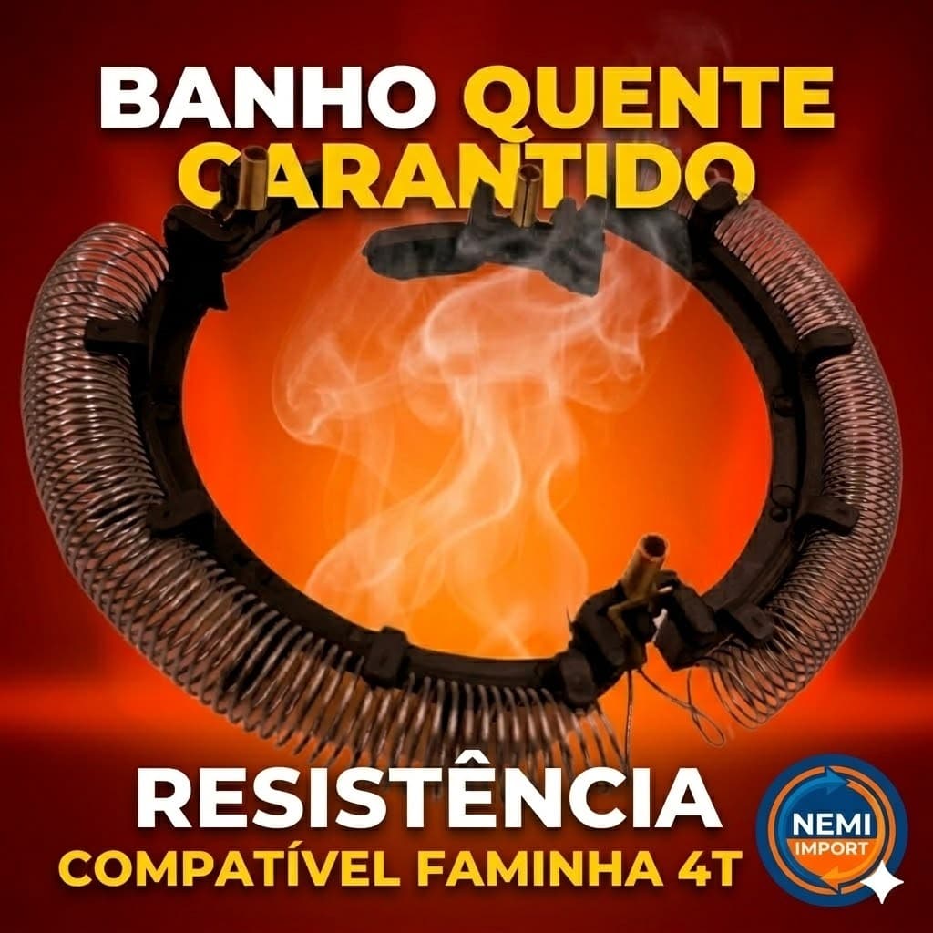 Resistência Compatível Chuveiro Faminha 4T 220V 6800W