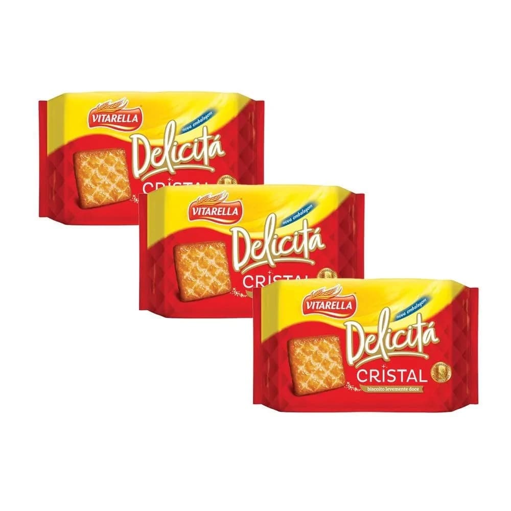 Biscoito Doce Cristal Vitarella Delicitá 414g 3 unidades